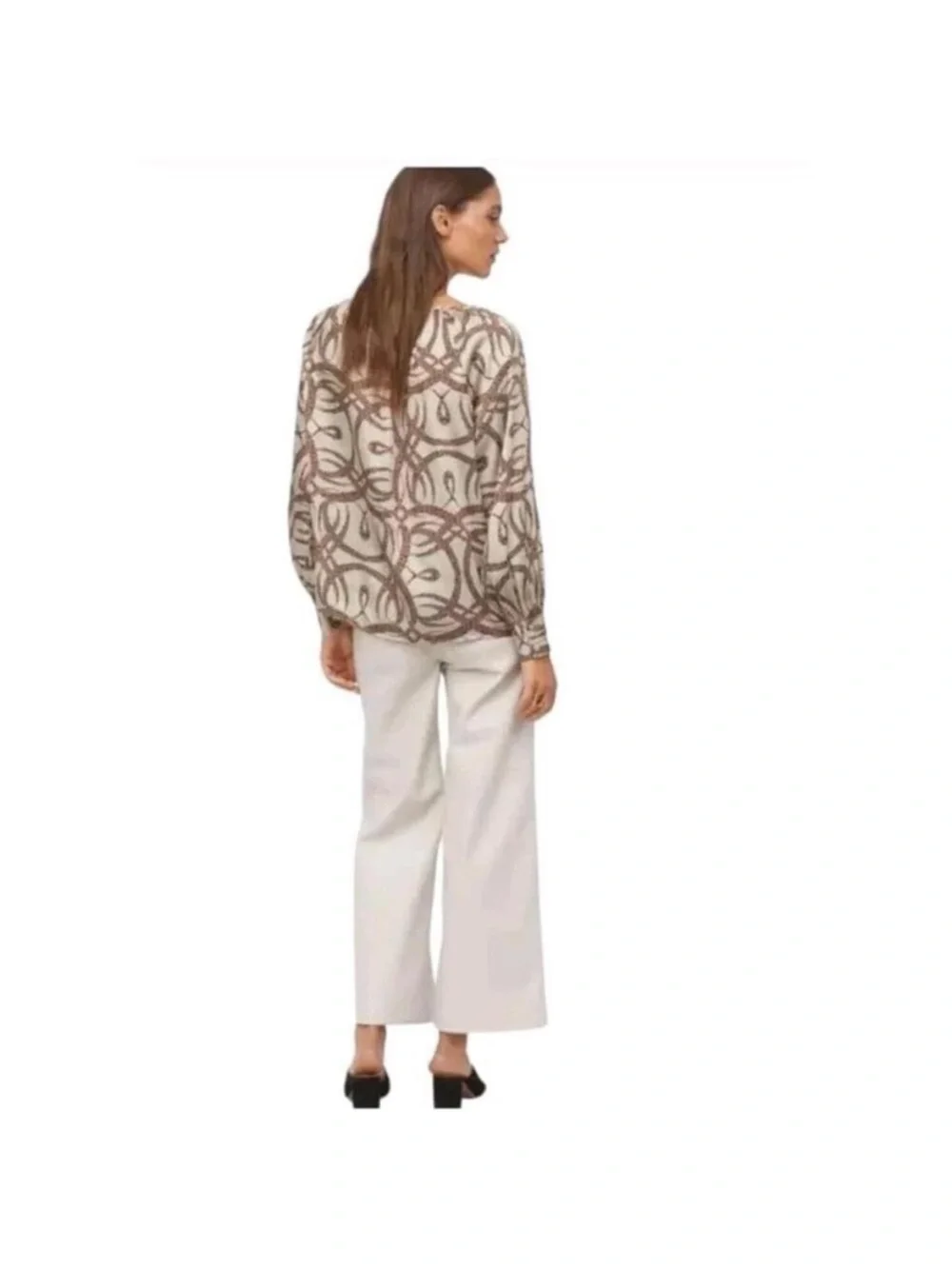 Richard Allen x H&M Snake Print Blouse, Sz 12